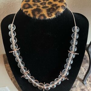 inspire NEW YORK Floral Necklace 18" Rose Gold